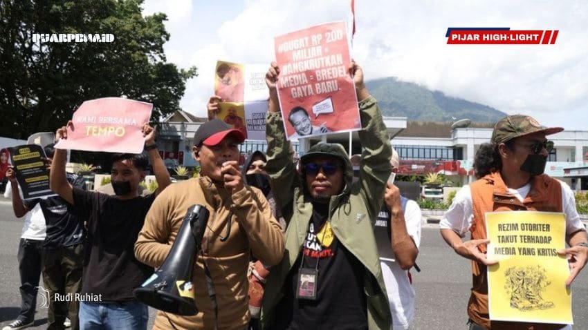 Solidaritas dan Dukungan untuk Tempo, Pekerja Pers di Ternate Gelar Aksi