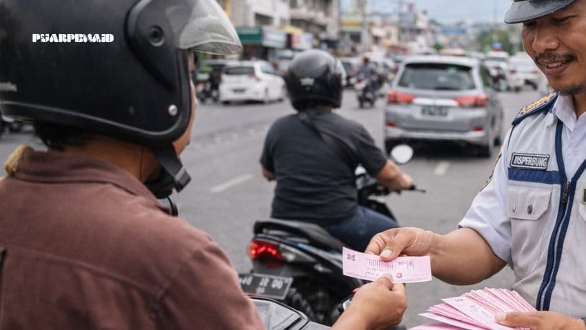 Ilustrasi penarikan retribusi.